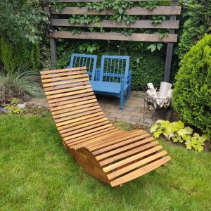 Wooden Patio Lounger, Garden Chair, Outdoor Deck Chair, Handcrafted Lounger, Backyard Furniture, Terrace Chair, Outdoor Seating